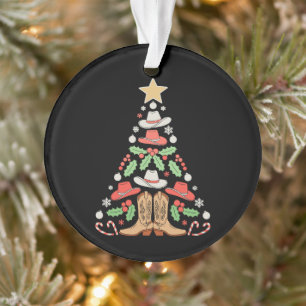 Weihnachts-Cowboy-Baum Xmas tanzende Stiefel West Ornament