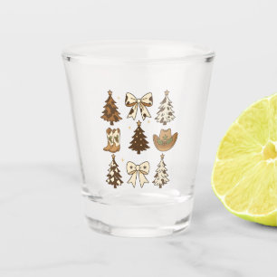 Weihnachts-Cowboy-Stiefel Western Santa Xmas Schnapsglas
