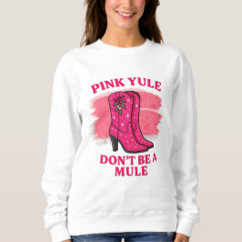 Weihnachts-Cowgirl-Stiefel Sweatshirt