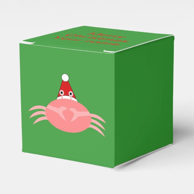 Weihnachts Crab Custom Favor Box Geschenkschachtel (Vorderseite)
