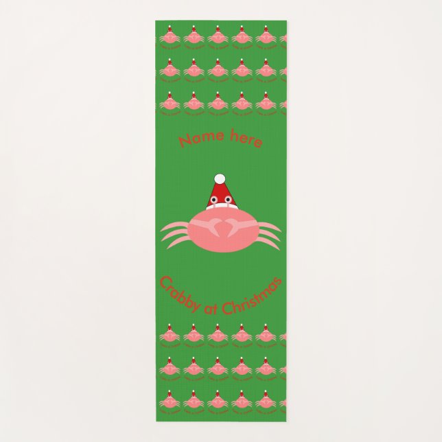Weihnachts-Crab Custom Yoga Mat Yogamatte (Vorderseite)