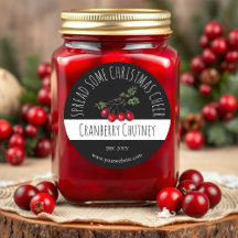 Weihnachts Cranberry Chutney Labels