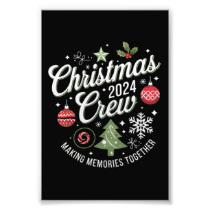 Weihnachts-Crew 2024Familie Matching Weihnachts-Pa Fotodruck