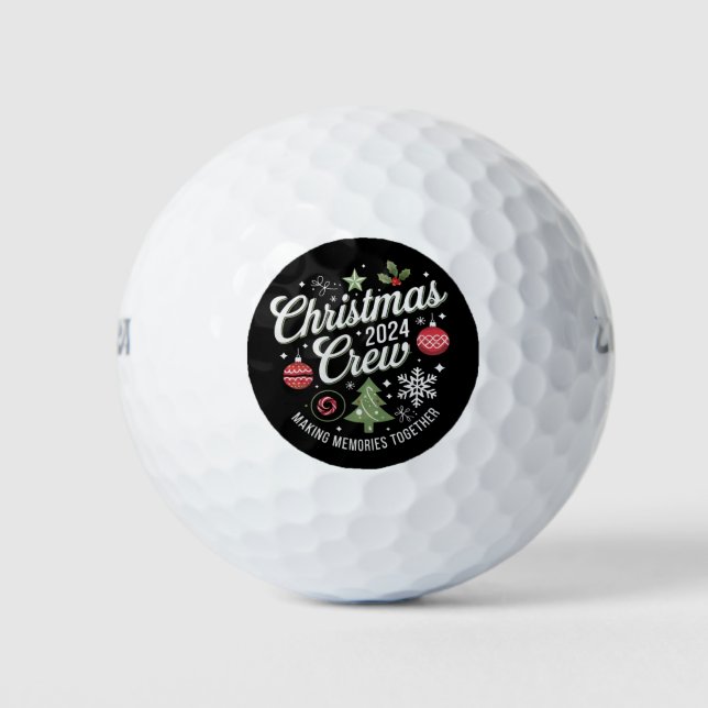 Weihnachts-Crew 2024Familie Matching Weihnachts-Pa Golfball (Vorderseite)