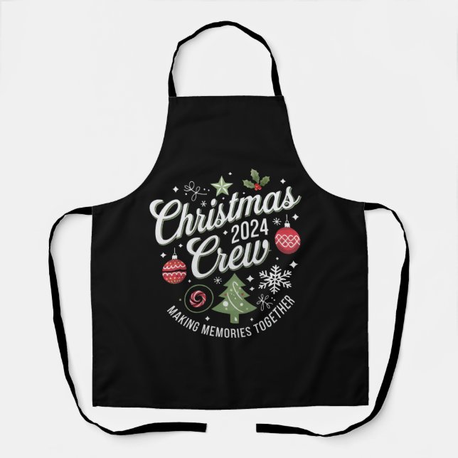 Weihnachts-Crew 2024Familie Matching Weihnachts-Pa Schürze (Vorderseite)
