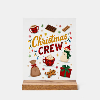 Weihnachts-Crew (2) Acrylschild