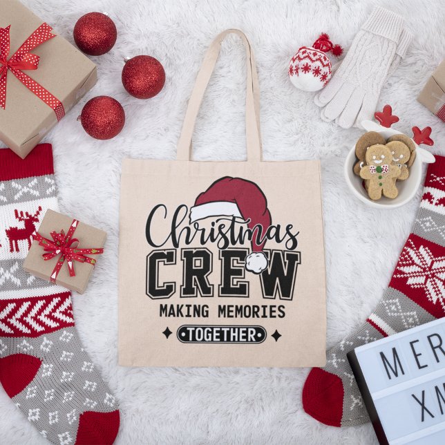 Weihnachts-Crew Erinnerungen zusammenbauen Jumbo Stoffbeutel (cute xmas gift for family and friends)
