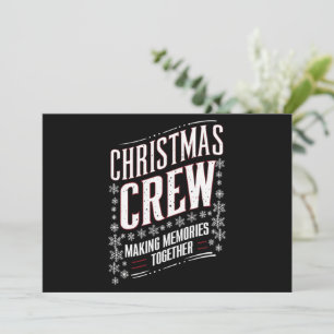 Weihnachts-Crew-Familie Matching Xmas Squad Feiertagskarte