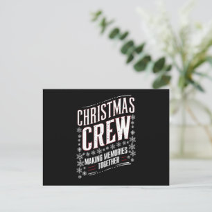 Weihnachts-Crew Familie passende Xmas-Mannschaft  Feiertagspostkarte