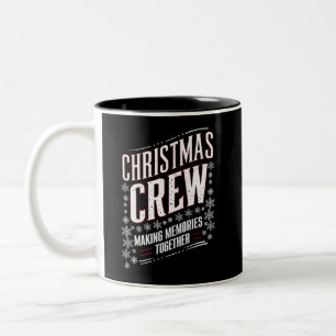 Weihnachts-Crew Familie passende Xmas-Mannschaft  Zweifarbige Tasse