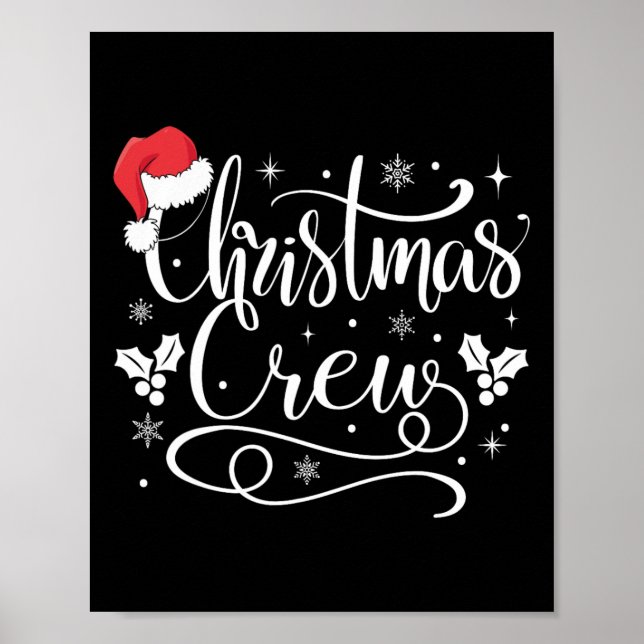 Weihnachts-Crew Familiengruppe Matching Christmas  Poster (Vorne)