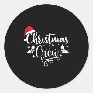 Weihnachts-Crew Familiengruppe Matching Christmas  Runder Aufkleber