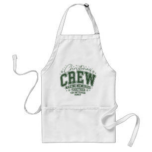 Weihnachts-Crew Familienname Küchen-Geschenk Schürze
