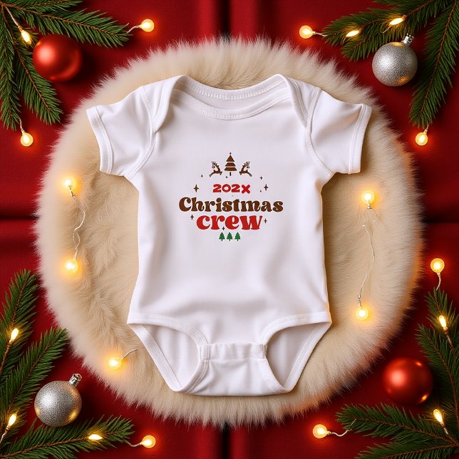 Weihnachts-Crew für jedes Jahr Baby Strampler (Custom Year Holiday Christmas Crew Baby Bodysuit)