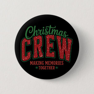 Weihnachts-Crew Glitter-Feiertags-Familien-Matchin Button