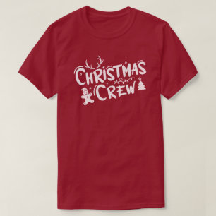 Weihnachts-Crew im T - Shirt mit weißem Text