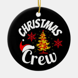 Weihnachts-Crew Keramik Ornament