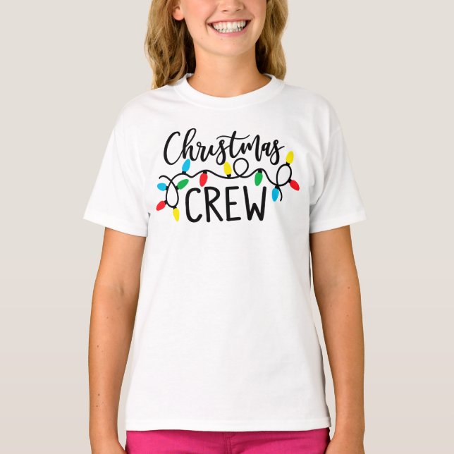 Weihnachts-Crew mit Lichtern-55600 T-Shirt (Vorderseite)