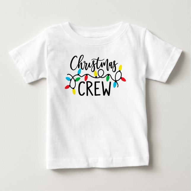 Weihnachts-Crew mit Lichtern Baby T-shirt (Vorderseite)