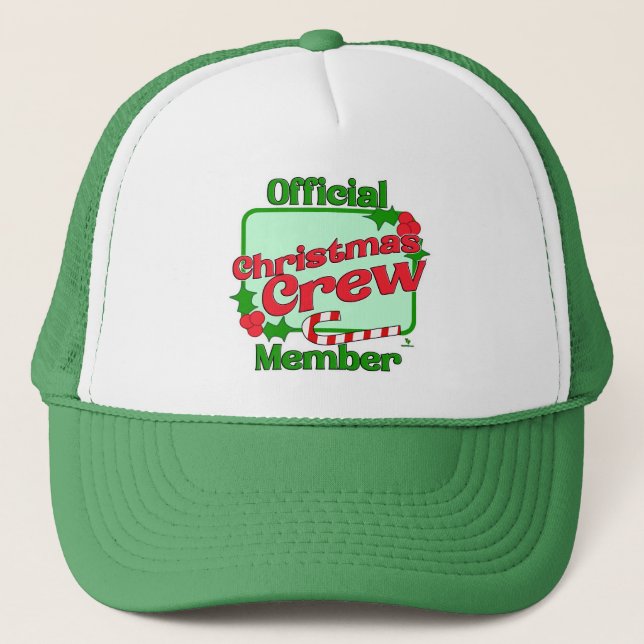 Weihnachts-Crew Mitglied Epic Family Motto Truckerkappe (Vorderseite)