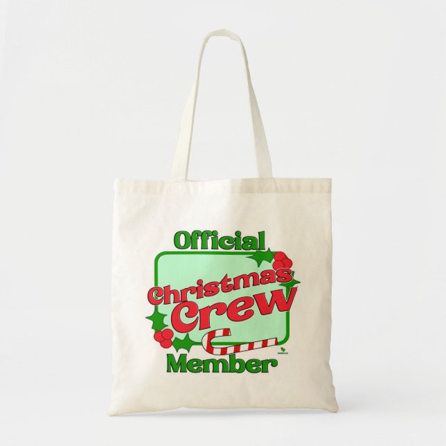 Weihnachts-Crew Mitglied Urlaub Familienspass Tragetasche (Vorne)