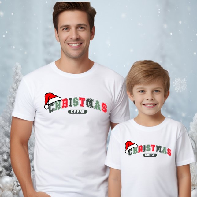 Weihnachts-Crew passt Familie Männer T-Shirt (Von Creator hochgeladen)