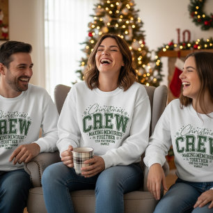 Weihnachts-Crew personalisierter Familienname Sweatshirt