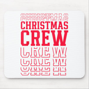 Weihnachts-Crew Rotes mehrschichtiges Text Familie Mousepad