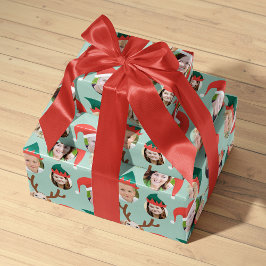 Weihnachts-Crew Sechs Foto Custom Gift Wrap Geschenkpapier Set