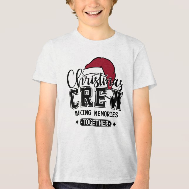 Weihnachts-Crew Tri-Blend Shirt (Vorderseite)