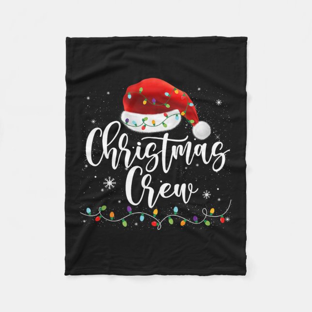 Weihnachts-Crew Weihnachts-Lichter Familie passend Fleecedecke (Vorderseite)