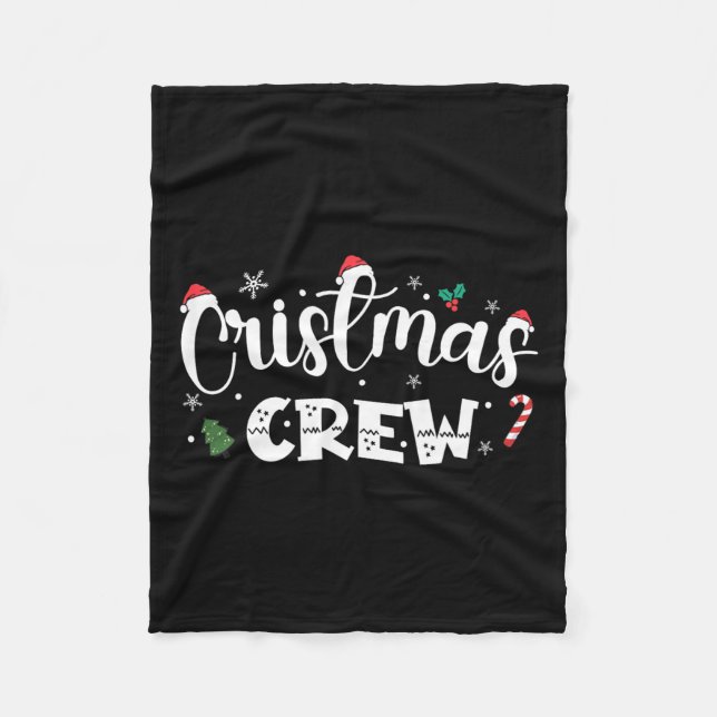 Weihnachts-Crew Weihnachtsfamilie Matching Group X Fleecedecke (Vorderseite)