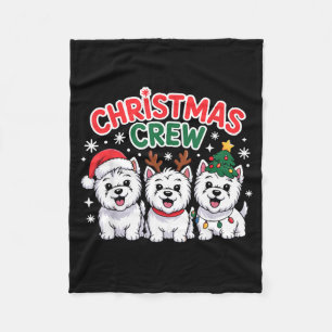 Weihnachts-Crew Westie Weihnachten West Highland W Fleecedecke