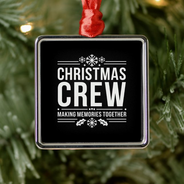 Weihnachts-Crew Wiedersehen Graphic Xmas Holiday Ornament Aus Metall (Baum)