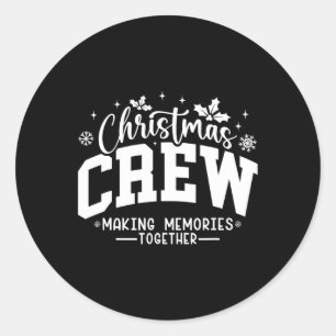 Weihnachts-Crew Wiedersehen Graphic Xmas Holiday Runder Aufkleber
