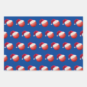 Weihnachts-Cricket-Ball Sport Weihnachtsfest Geschenkpapier Set