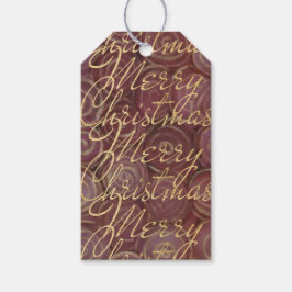 Weihnachts-Crimson und Gold Geschenkanhänger