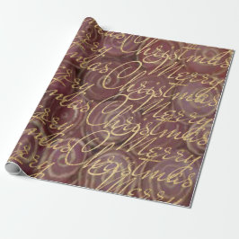 Weihnachts-Crimson und Gold Geschenkpapier