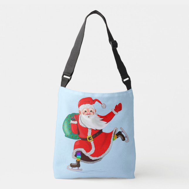 Weihnachts-Crossbody-Tasche mit Weihnachtsgeschenk Tragetaschen Mit Langen Trägern (Vorderseite)