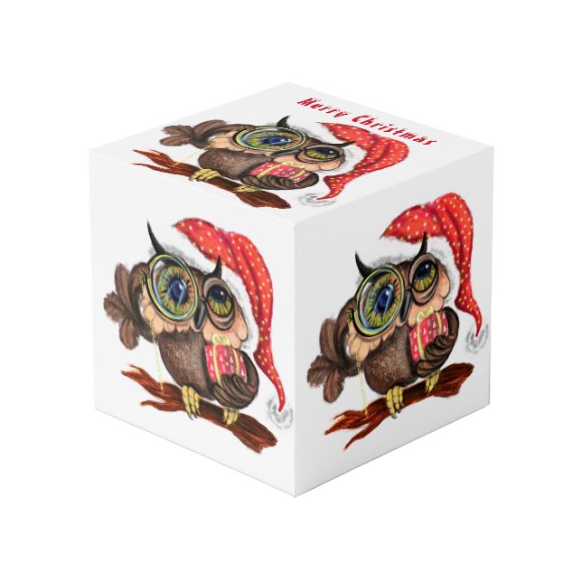 Weihnachts-Cube-Geschenk Babyschale mit Gifta Würfel (Vorderseite Schrägansicht)