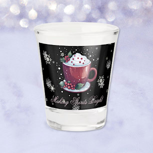 Weihnachts-Cup mit heißem Schokoladenglas Schnapsglas