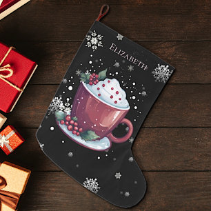 Weihnachts-Cup mit heißer Schokolade Personalisier Großer Weihnachtsstrumpf