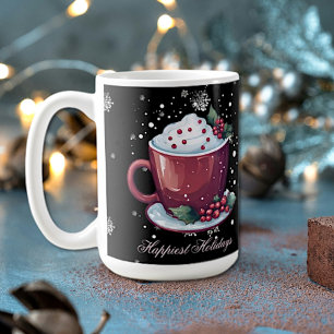 Weihnachts-Cup mit heißer Schokolade Tasse