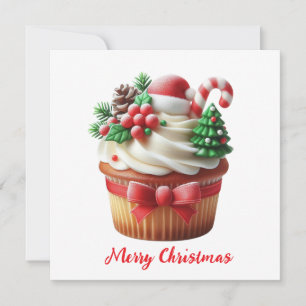 Weihnachts-Cupcake Feiertagskarte