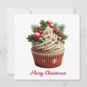 Weihnachts-Cupcake Feiertagskarte