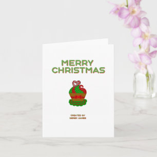 Weihnachts Cupcake Kleine vertikale Grußkarte Karte