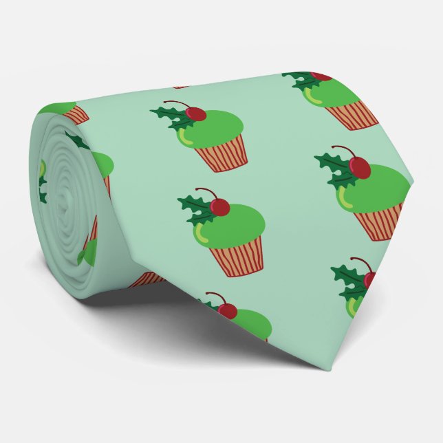 Weihnachts-Cupcake Krawatte (Gerollt)