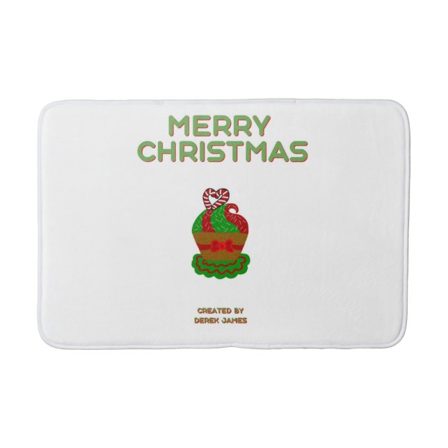 Weihnachts Cupcake Medium Bath Mat Badematte (Vorderseite)