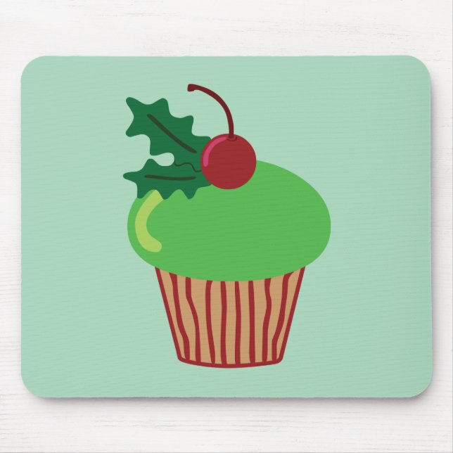 Weihnachts-Cupcake Mousepad (Vorne)