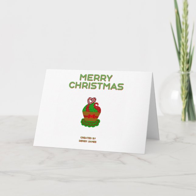 Weihnachts Cupcake Standard-Grußkarte Karte (Vorderseite)